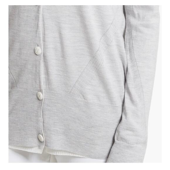 Rag & Bone Alyssa Merino Wool Cardigan Gray Size Medium Lightweight Button Chic - Picture 8 of 13